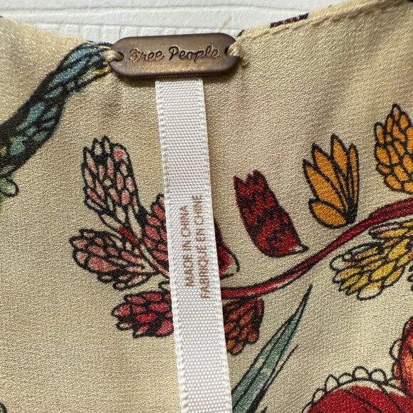 Free People Floral Sleeveless Dress - Red and Cream - Picture 5 of 5